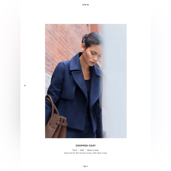 NWOT Cuyana cropped trench wool coat - Picture 3 of 7